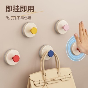 Dopamine Suction Hook Wall Mounted Plastic Round Removable Coat And Cap Hooks For Behind Doors On Walls - Product Image 2