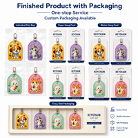 Porte-clés personnalisé brodé en tissu, motif lapin et hamster Kawaii, pour décoration de sac, cadeau de compagnie, vente en gros OEM, articles promotionnels