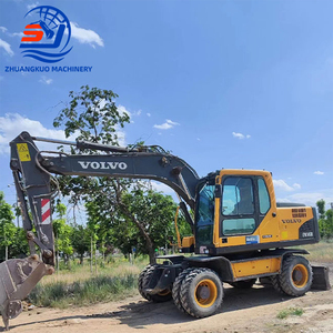 Excavadoras de ruedas Volvo EW145B usadas de 14 toneladas, de bajo consumo y construcción robusta. Excavadora original de segunda mano Volvo EW145. - Product Image 1