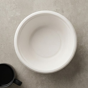 Bol en bagasse écologique de 12 oz, biodégradable, en pulpe de canne à sucre, bol à soupe robuste, récipient à dessert compostable, compatible micro-ondes - Product Image 4