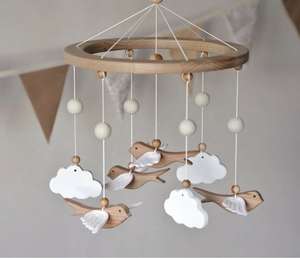 Ins-decoración <span class=keywords><strong>del</strong></span> hogar para niños, diseño espacial, Luna, astronauta, ropa de cama para bebé, juguetes móviles colgantes, cuna infantil, móvil - Product Image 1