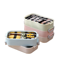 Boîte à lunch double compartiment en acier inoxydable personnalisable, hermétique et anti-fuite, pour usage quotidien en extérieur