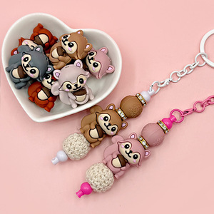 Cl Squirrel <b>Lipstick</b> With 3D Animal Cap Food Grade Silicone Beads Nourishing Makeup For Women - Product Image 3