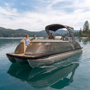 Bote Pontón de Lujo de 27 pies para Fiestas, con Motor Fuera de Borda y <span class=keywords><strong>Remolque</strong></span>, para Paseos y Entretenimiento en el Lago - Product Image 1