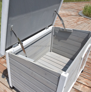 Casa para mascotas a precio de mayorista, para exteriores e interiores, de madera maciza, transpirable, resistente a la intemperie, jaula para perros y gatos con techo. - Product Image 2