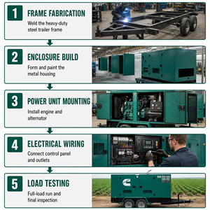 Générateur électrique silencieux Denyo 60 kVA, prix du générateur diesel avec moteur Cummins 4BTA3.9-G2, châssis et carter robustes - Product Image 1
