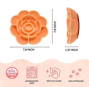 ชามอาหารสัตว์เลี้ยงซิลิโคนแบบกันกินเร็ว รุ่นใหม่ปี 2026 ลายคลื่นหัวใจ ทนทาน ช่วยให้สัตว์เลี้ยงกินช้าลง - Product Image 3