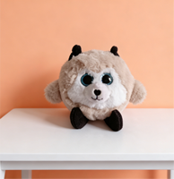 Peluche de qualité, mignonne, mini, ronde, à gros yeux, boule à bulles, décompression, à pincer, heureuse, licorne, chien, chat, tigre, poupée, vente en gros