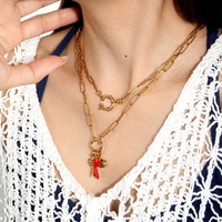 Nouveauté 2026 – Breloques pendentifs ovales en forme de cœur en acier inoxydable plaqué or 18 carats, étanches, avec zircone cubique, pour la fabrication de bijoux DIY