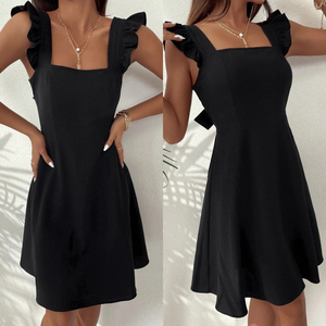 Nuova Gonna a Trapezio da Donna Stile Rurale con Volant e Schiena Scoperta per Vacanze e Spiaggia Sehe Fashion - Product Image 1