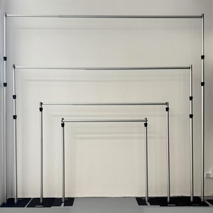 Kit de tuyaux et draperies Tuyau télescopique en aluminium réglable et drapé pour décoration de toile de fond de mariage - Product Image 1
