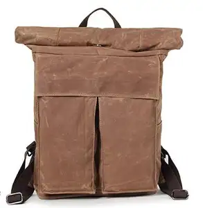 Vintage biểu tượng tùy chỉnh schoolbag Ba Lô Túi vải không thấm nước Ba lô cho nam giới