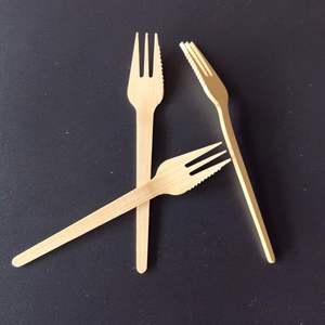 Couteau à gâteau jetable en bambou, fourchettes à fruits/frites dentelées, modèle F, longueur personnalisable pour cadeaux promotionnels, marque Mairun USA - Product Image 5