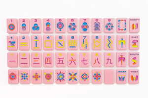 Jeu de Mahjong Américain Minimaliste Moderne aux Couleurs Pastel - Product Image 5