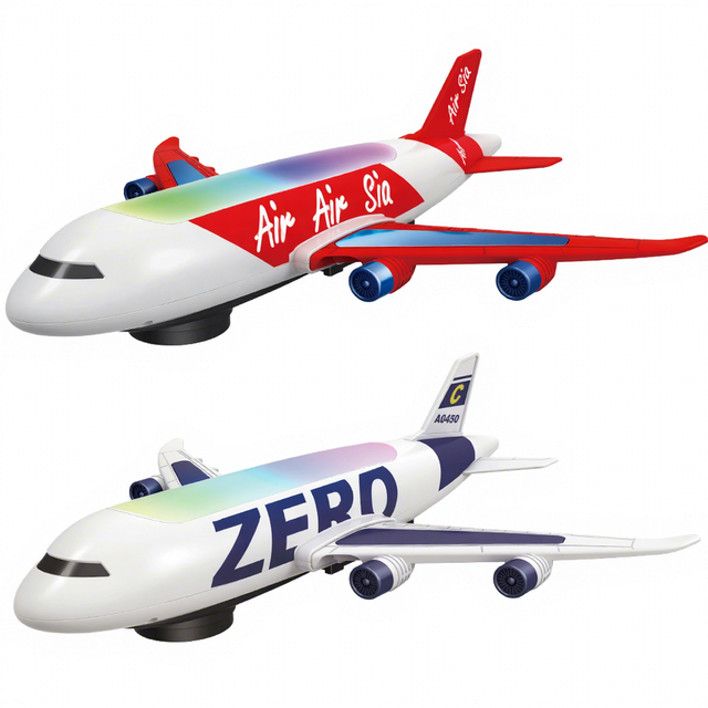 Chengji Battery Operated Airplane Toy Simulation Universal Flying Rotate Interaction Airplane Toy with Led Light and Sound
