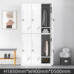 ארון הלבשה מתכת קצה צר-עם 6 דלתות ילדים מחומר פלדה לחדר ילדים לחומרי פלדה לחומרי בניין - Product Image 5