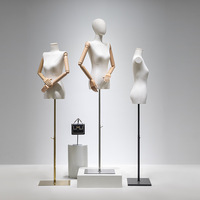 Mannequins de couture femme ajustables, buste supérieur en mousse et tissu, pour présentation de vêtements féminins adultes, pose debout