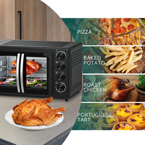 <span class=keywords><strong>Horno</strong></span> <span class=keywords><strong>Tostador</strong></span> Eléctrico Multifunción de 220V con Puerta Francesa, 1600W, Calentamiento por Convección, Capacidad de 35L, para el Hogar y el Automóvil, para Hornear - Product Image 3