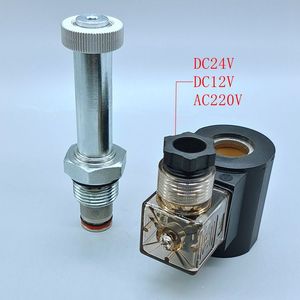 Vanne à cartouche LSV08 21 M DC24V DC12V AC220V Normalement Ouverte Manuelle Hydraulique Acier Inoxydable 315 Bar 100 L/min - Product Image 1