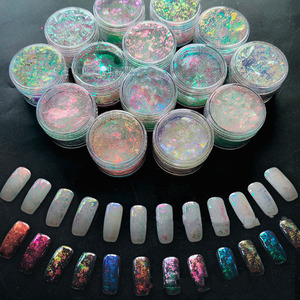 Copos de purpurina irregulares de Camaleón de 11 colores, Nube de brocado ultrafina, tarro de 3G, copos de lámina para <span class=keywords><strong>uñas</strong></span>, polvo de camaleón para manicura - Product Image 1