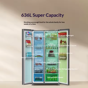 Mijia 636L Side By Side <b>Refrigerator</b>, Inverter Compressor, No Frost Air Cooling, Level 1 Energy Efficiency, Silver Ion Antibacte - Product Image 4