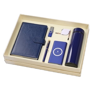 วาระการประชุมที่กำหนดเองโน๊ตบุ๊คที่มีขวดแก้วกระติกน้ำร้อนปีใหม่องค์กรชุดของขวัญโน๊ตบุ๊คกล่อง - Product Image 1