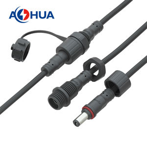 M12 2 pines 55 21 <span class=keywords><strong>DC</strong></span> hembra montado en Panel corriente débil 5A adaptador de CC conector Universal impermeable Led conector de cable - Product Image 5