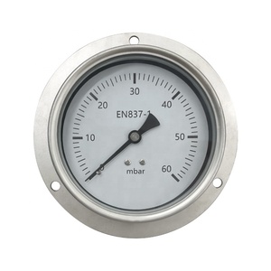 การเชื่อมต่อด้านหลังสแตนเลส Oem <span class=keywords><strong>ss</strong></span> 0-250 บาร์เกจวัดแรงดันหน้าแปลน - Product Image 2