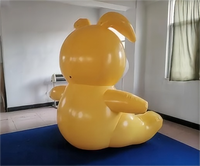 Modèle personnalisé de lapin gonflable en PVC jaune pour les fêtes, événements, promotions, publicité, décoration gonflable en vente
