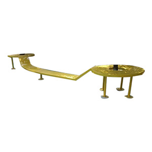 Banc de piscine en fibre de verre, chaise de jardin ovale d'extérieur, design moderne et durable - Product Image 1