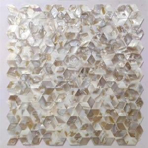 1 "trắng tự nhiên lục giác vỏ khảm mẹ của gạch ngọc trai cho phòng tắm nhà bếp backsplash trang trí nội thất nhà tường - Product Image 3
