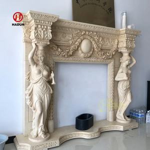 Ukiran tangan marmer alami dalam ruangan perapian batu Surround Mental - Product Image 5