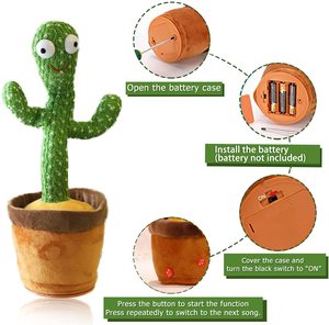 <span class=keywords><strong>Cactus</strong></span> bailarina de peluche, <span class=keywords><strong>juguete</strong></span> de peluche suave, electrónico, agitador, baile, Bailarin, gran oferta - Product Image 4