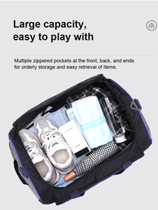 Unisex New Multifunctional 2-<b>Wheel</b> Durable Sports Travel Trolley Luggage Bag Backpack <b>Rucksack</b> Compressible Shoulder Straps - Product Image 3