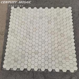 Mosaico de Mármol Hexagonal Blanco Pulido Centurymosaic, Mosaico Blanco Glorioso para Decoración de Paredes y Pisos de Baños, Cocinas y Duchas - Product Image 2