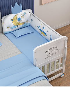Linh hoạt bằng gỗ cosleeping bé Giường cũi trẻ sơ sinh với bộ đồ giường đặt - Product Image 3