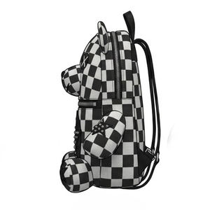 Mochila de Diseño con Estampado de Cuadros, Estilo Punk, Moderna, para Viajes y Escuela - Product Image 4