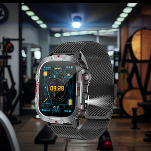 שעון ספורט חיצוני חכם עבור גברים מסך מגע ריבועי אנדרואיד עבור קצב לב שיחה ניטור ip65 ip65 עמיד למים - Product Image 4