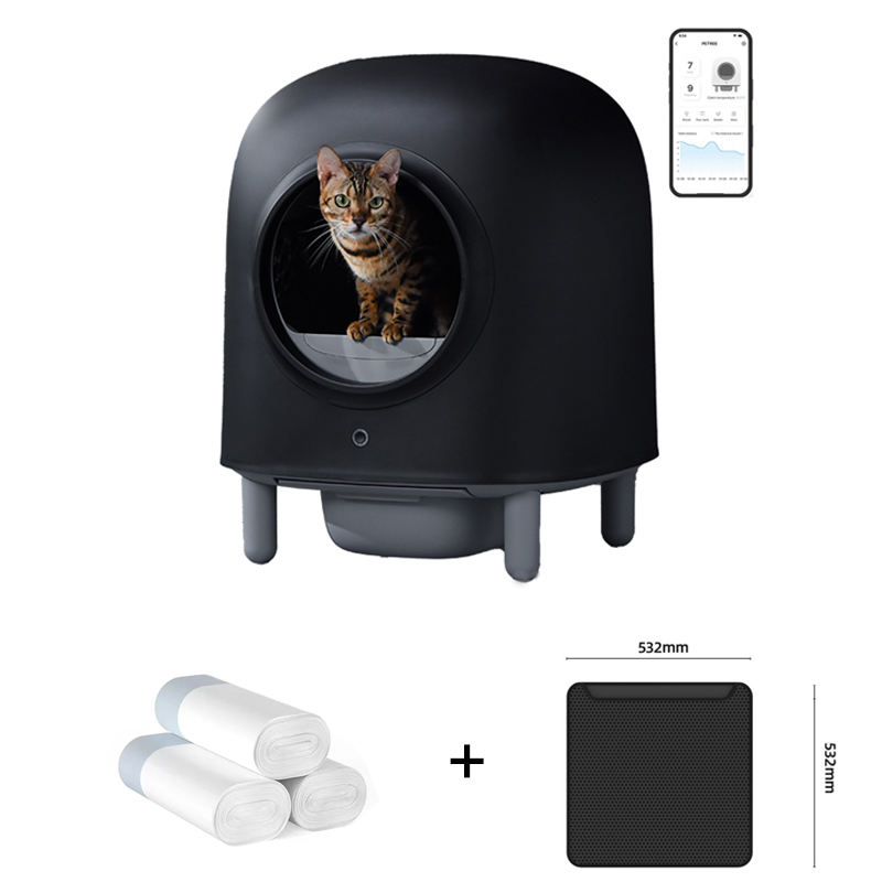 Ronda Negro + 3 rollos de bolsas de caca + 1PCs Mat