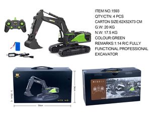<span class=keywords><strong>Huina</strong></span> <span class=keywords><strong>1593</strong></span> Excavatrice <span class=keywords><strong>RC</strong></span> à l'échelle 1/14, modèle miniature de camion de chantier, véhicule télécommandé Wi-Fi 2.4GHz - Product Image 6