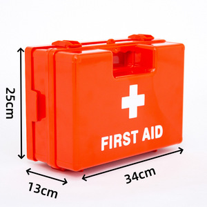 Trousse de premiers soins portable murale en ABS avec logo personnalisé du fabricant, couleurs rouge/blanc/vert, capacité de 25 personnes, conception multicouche - Product Image 2