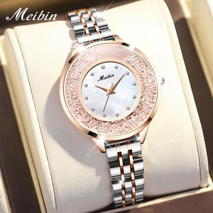 Montres pour femmes en strass de luxe, montres pour femmes à bracelet en acier imperméables et élégantes, vente en gros de montres-bracelets à quartz - Product Image 2