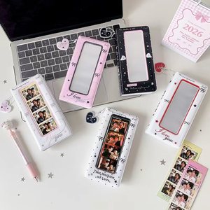 Album PVC à quatre compartiments pour étudiants, pour <span class=keywords><strong>cartes</strong></span> Kpop et de collection, avec pages à impression libre pour quatre photos en suite - Product Image 1