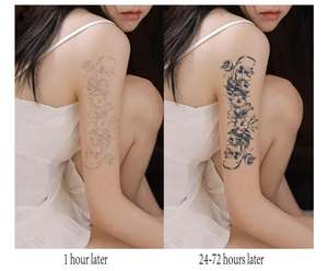 Últimas venta al por mayor impermeable temporal Rosa <span class=keywords><strong>flores</strong></span> cuerpo arte tatuaje pegatinas Sexy pierna mujeres <span class=keywords><strong>tatuajes</strong></span> semipermanentes - Product Image 6