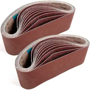 3 x 18 Inch Sanding Belts 80 Grit Aluminum Oxide Sanding Belt Premium belt sander Sandpaper for wood and metal 10 Pack