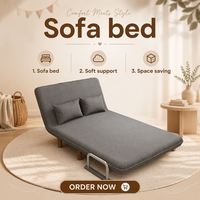 Canapé-lit pliable multifonctionnel moderne pour la maison et le bureau, avec oreiller, idéal pour la chambre d'amis