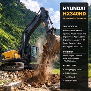 Excavadora Hyundai HX340HD Usada de 34 Toneladas, Original de Good Health, en Shanghái - Product Image 1