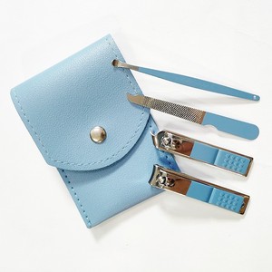 Ensemble de manucure et pédicure en acier inoxydable, kit de coupe-ongles avec lime, séparateur d'orteils et étui en PU pour la maison et les voyages - Product Image 1