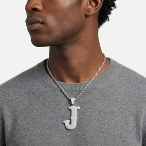 Colgante de Moissanita con Letra Personalizada en Plata de Ley 925 Chapada en Oro de 18k para Fabricación de Marca Privada - Product Image 2