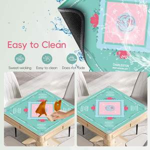 Tapis de Mahjong en Velours Premium avec Surface Antidérapante et Réductrice de Bruit et Pochette de Rangement Grise Nouveautés de Fête en Stock Chine - Product Image 3